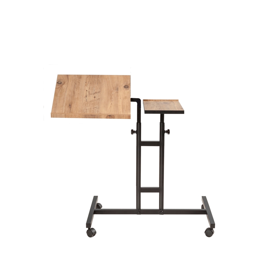 Justerbart bord GLEN 87x67 cm brun/svart