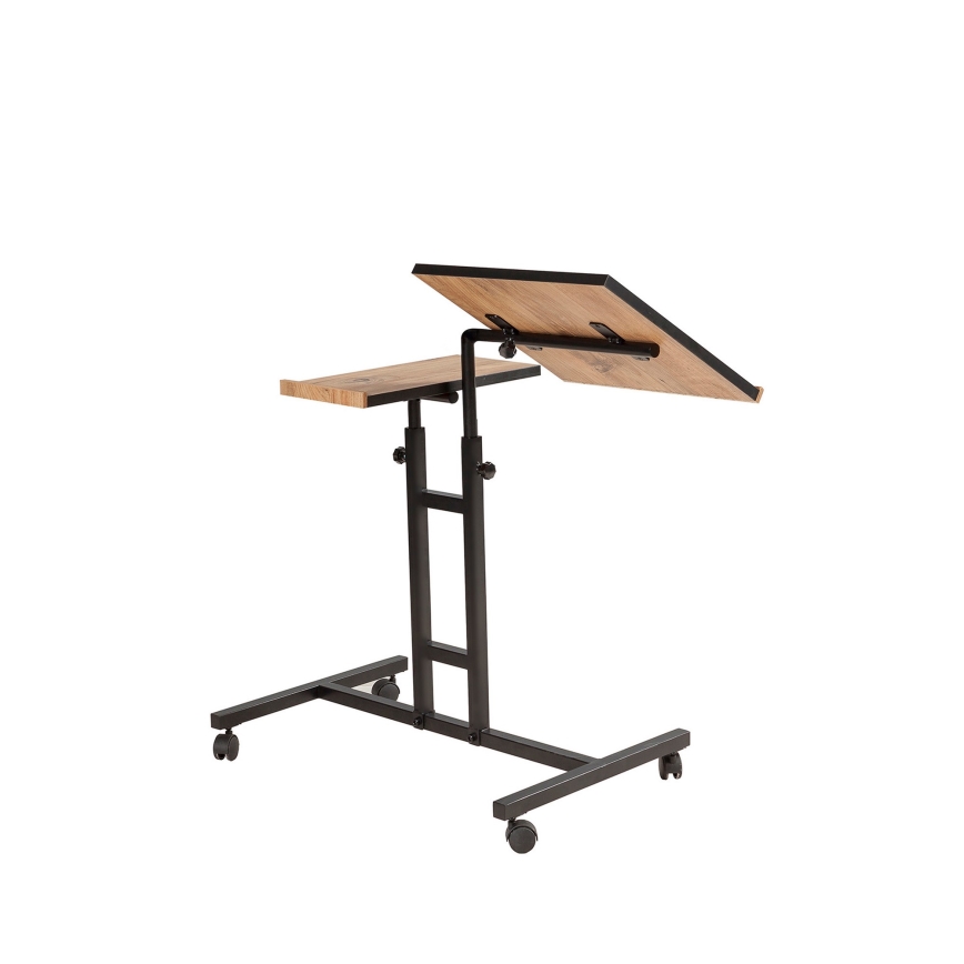 Justerbart bord GLEN 87x67 cm brun/svart