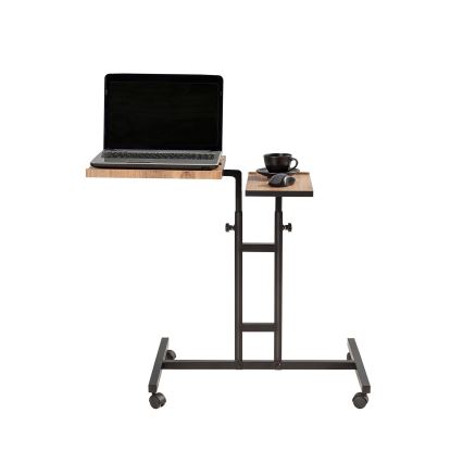 Justerbart bord GLEN 87x67 cm brun/svart