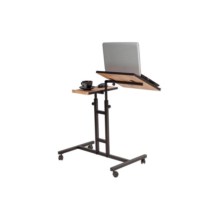 Justerbart bord GLEN 87x67 cm brun/svart