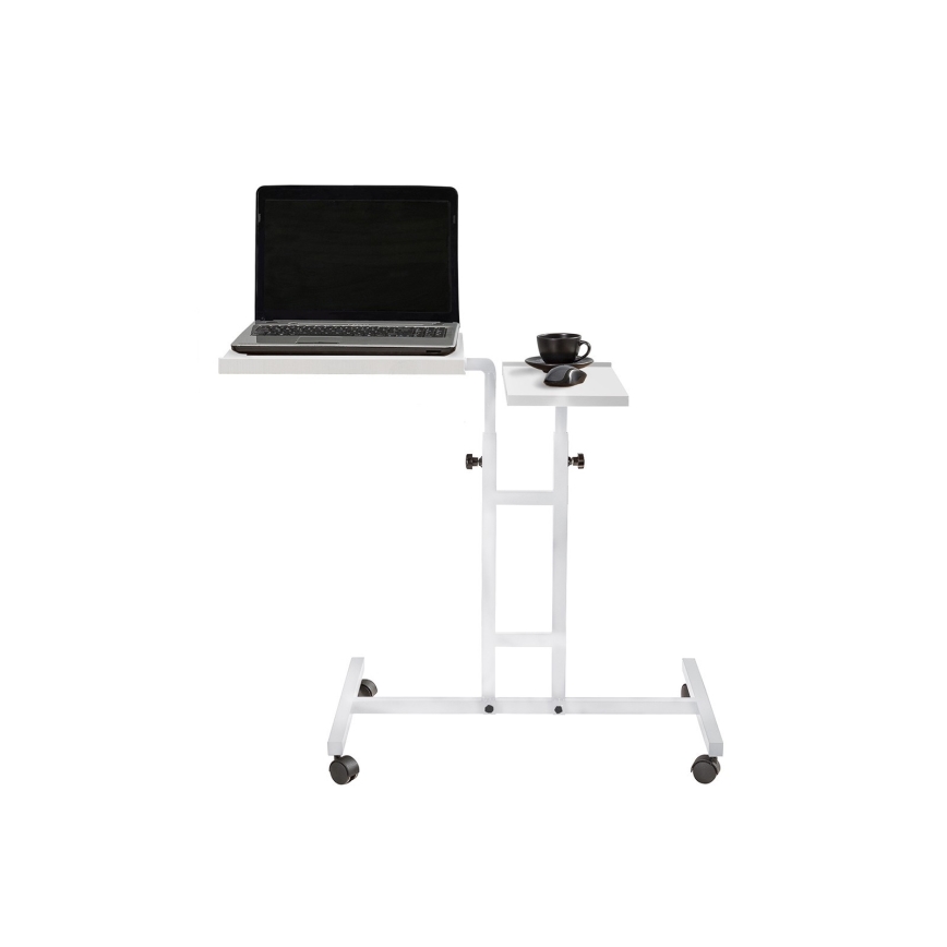 Justerbart bord GLEN 87x67 cm vit