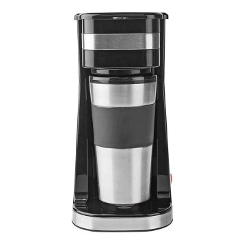 Kaffemaskin för en kopp 0,4 l med travel mugg