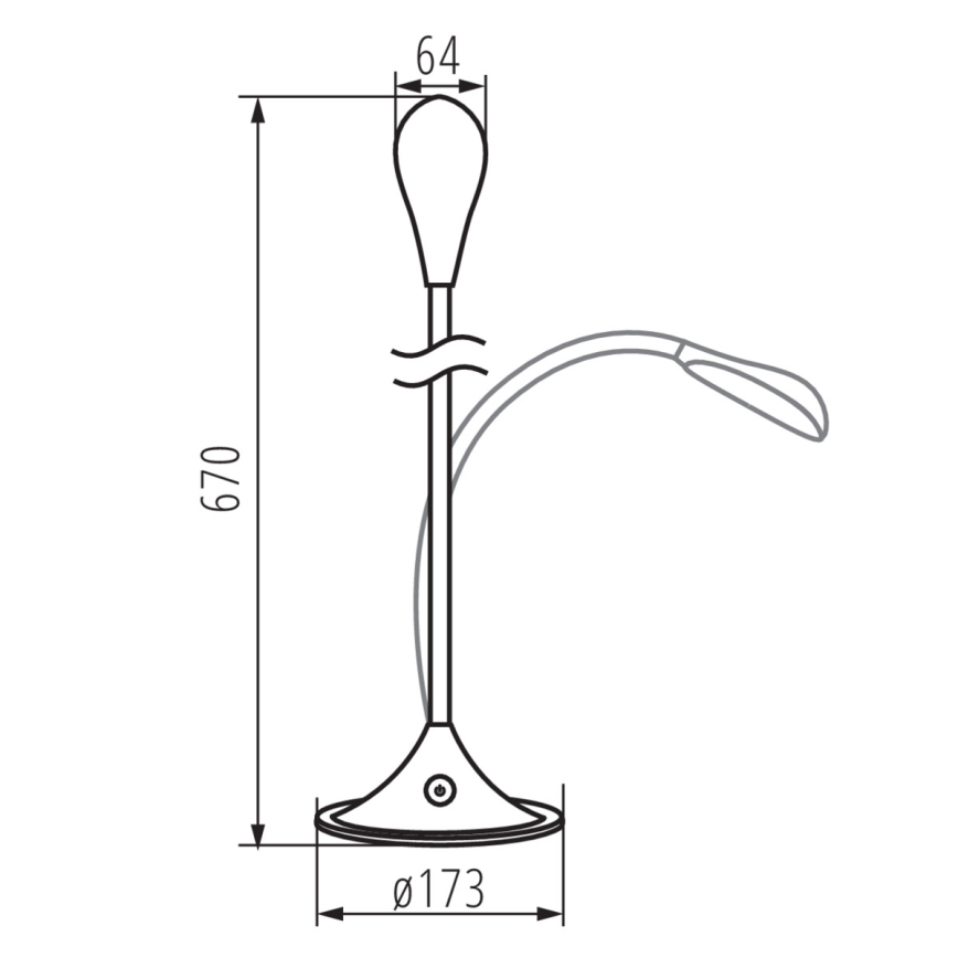 LED Ljusreglerad flexibel bordslampa FRANCO LED/6,8W/230V vit