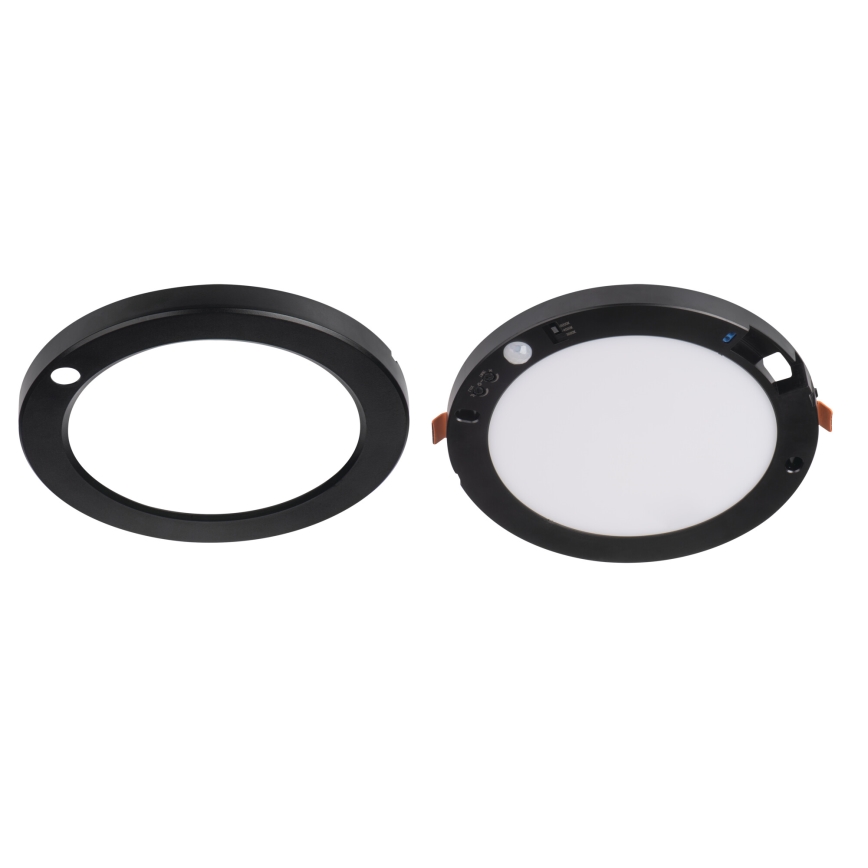 LED Tak/upphängd taklampa med rörelsedetektor 2i1 ERGA LED/17W/230V 3000/4000/6500K svart