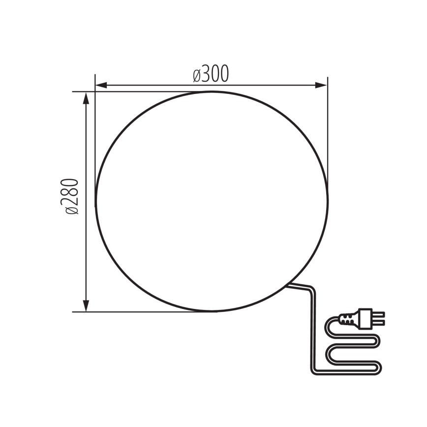 Utomhuslampa STONO 1xE27/25W/230V Ø 30 cm IP65