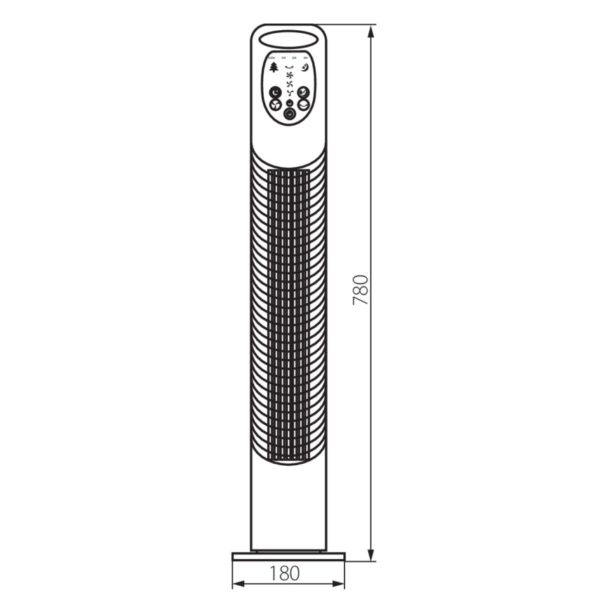 Golvfläkt VENICO 40W/230V silver + Fjärrstyrd