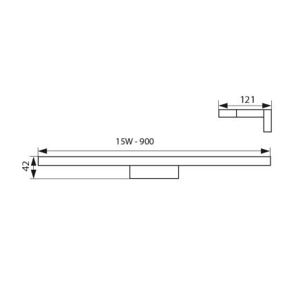 Kanlux 26682 - LED Badrum spegelbelysning ASTEN LED/15W/230V IP44