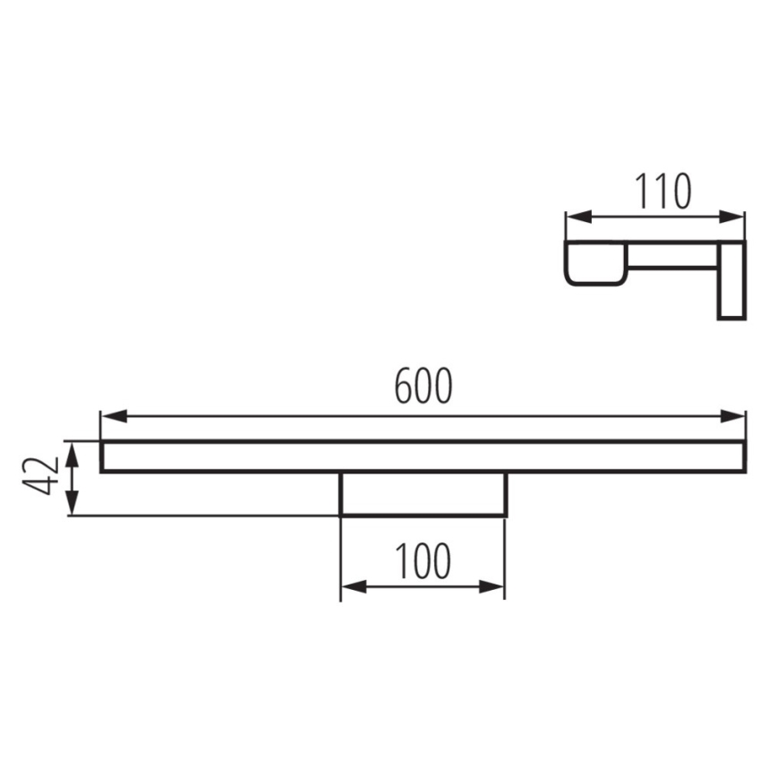 LED Belysning för badrumsspegel ASTEN LED/12W/230V IP44 vit