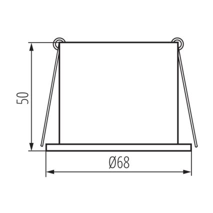 Infälld lampa SPAG GU10/35W svart/guld