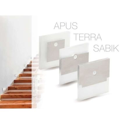 Kanlux 27370 - LED Trappljus APUS med sensor LED/0,8W/12V 3000K