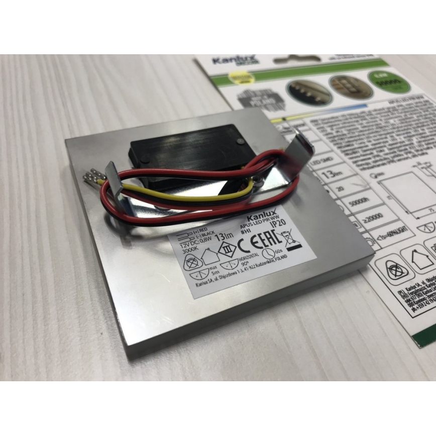 Kanlux 27370 - LED Trappljus APUS med sensor LED/0,8W/12V 3000K