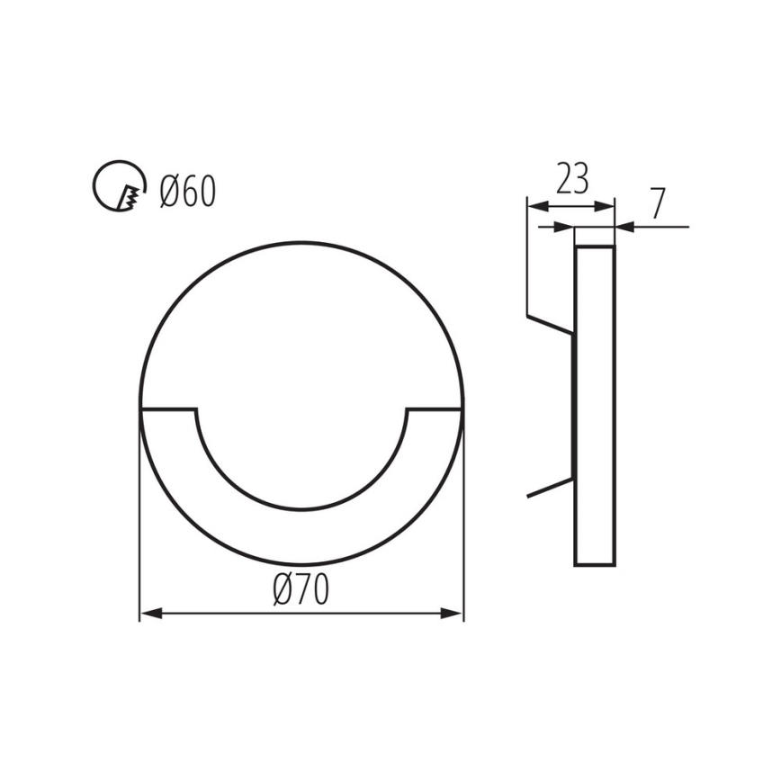 Kanlux 27559 - LED Trappljus SOLA LED/0,8W/12V 3000K