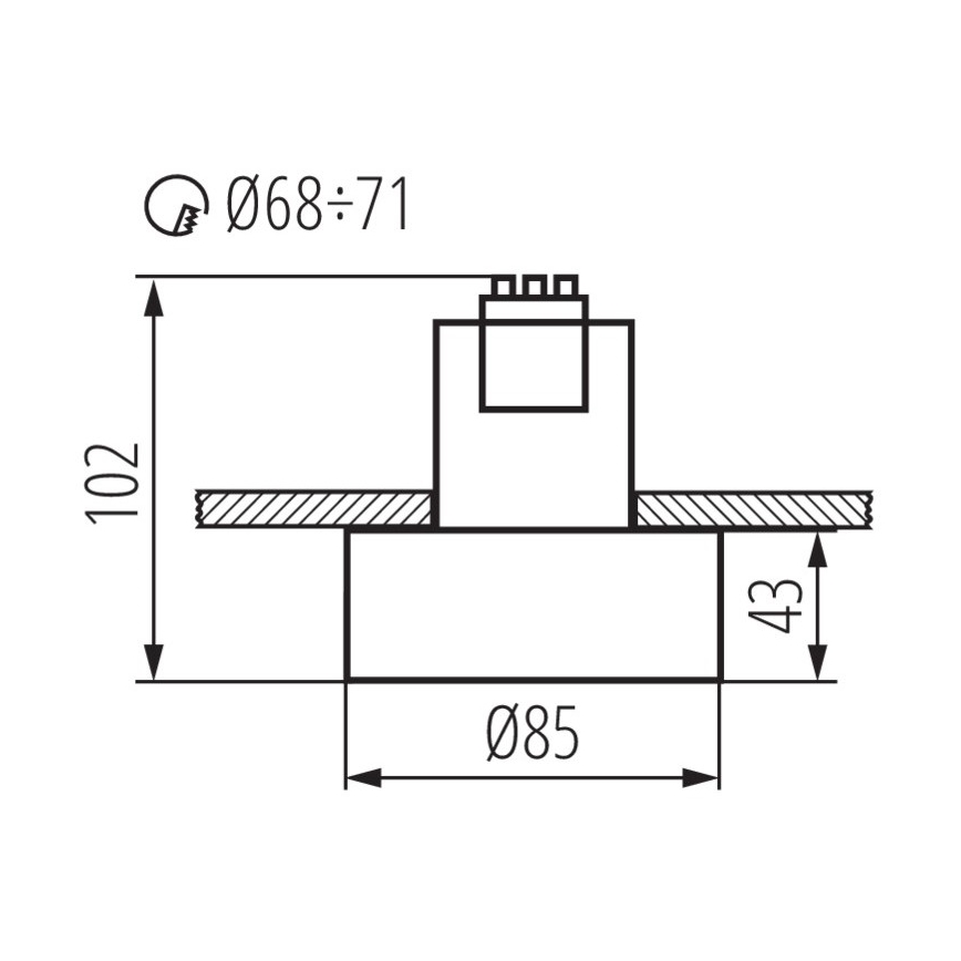 Infälld Belysning MINI RITI 1xGU10/25W/230V vit