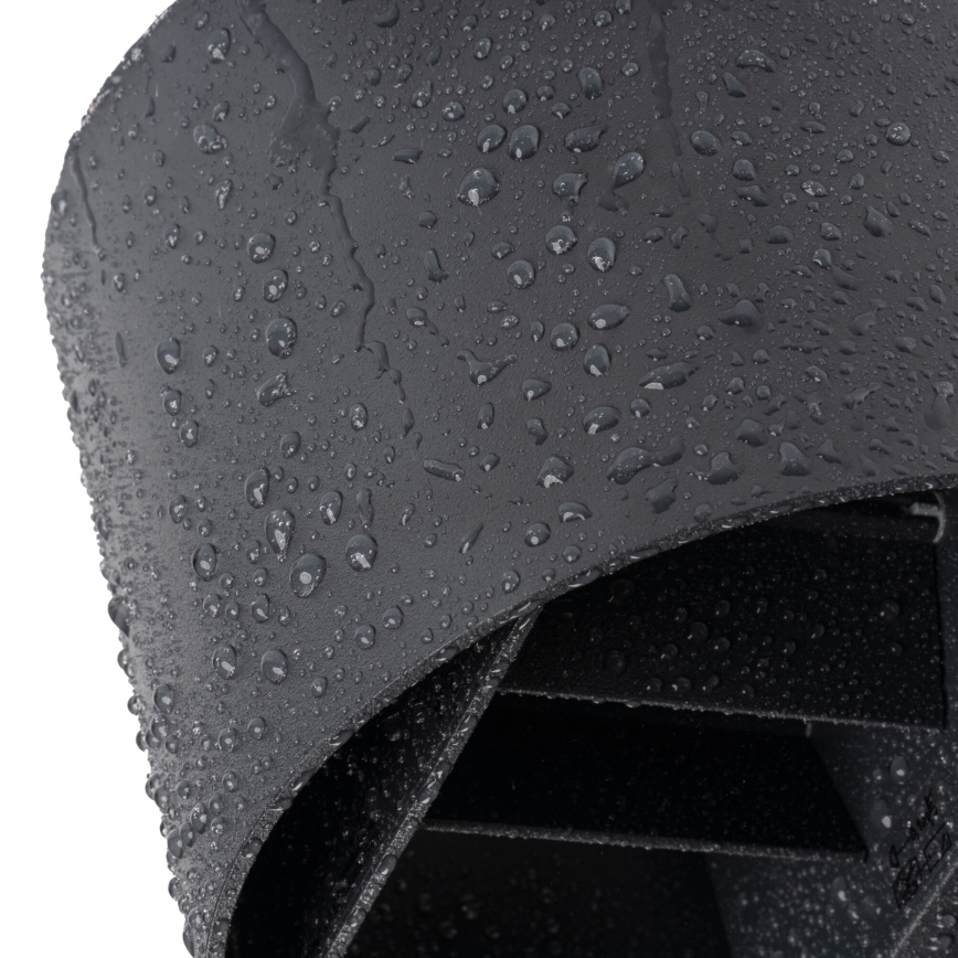 LED utomhusvägglampa med rörelse- och skymningssensor REKA LED/7W/230V IP54 antracit rund