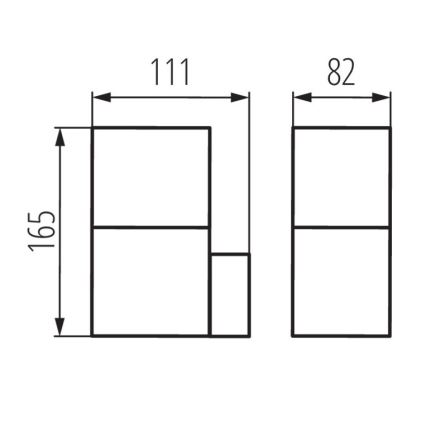 Kanlux 29010 - Utomhus Väggbelysning VADRA 1xE27/11W/230V IP44