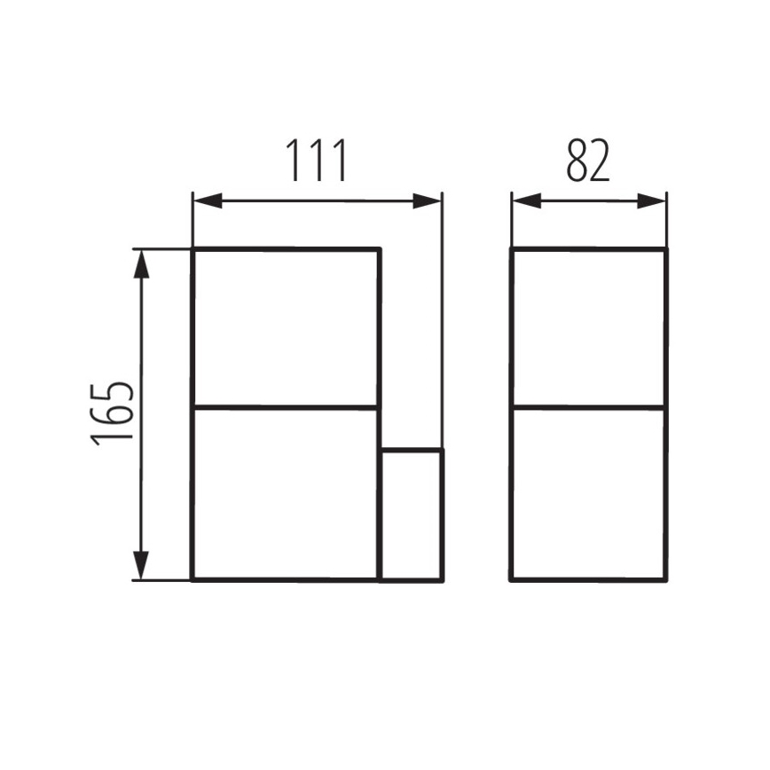 Kanlux 29010 - Utomhus Väggbelysning VADRA 1xE27/11W/230V IP44