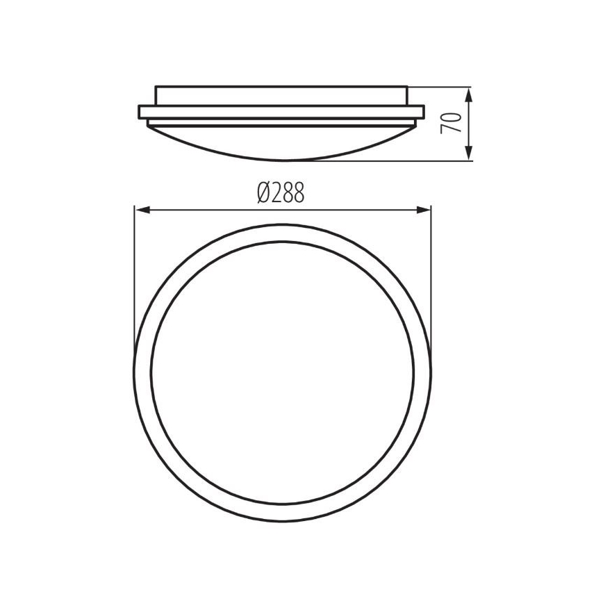 LED badrumstakbelysning  ORTE LED/24W/230V IP54