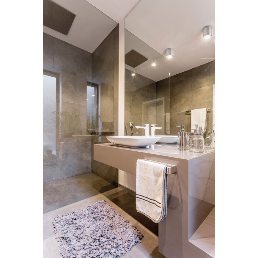 Badrumsbelysning tak SANI 1xGU10/10W/230V IP44 matt krom