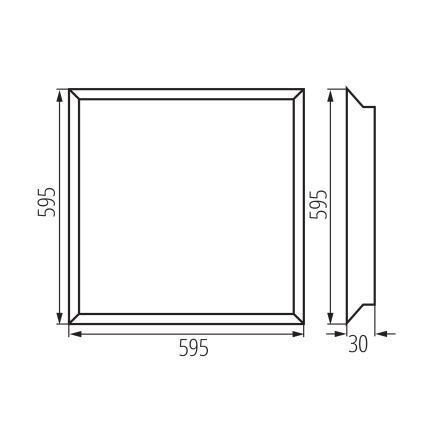 LED upphängd takpanel BAREV ECO LED/36W/230V 4000K 60x60 cm