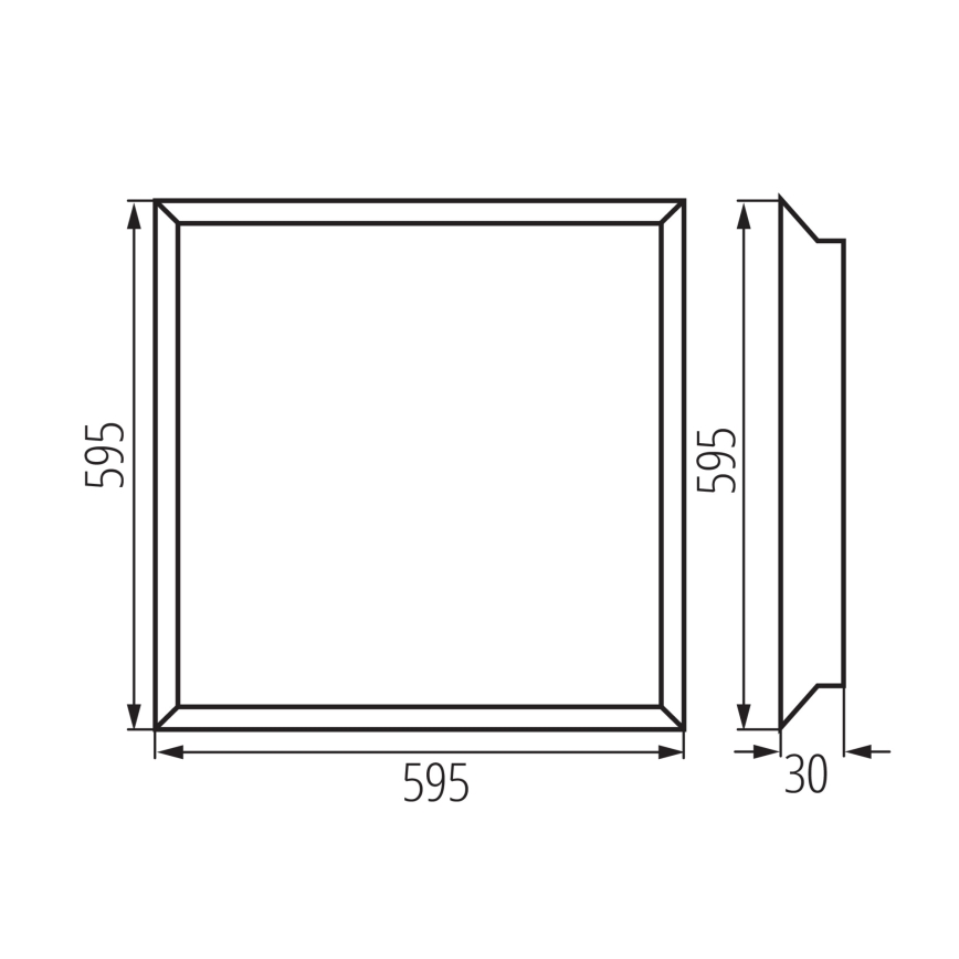 LED upphängd takpanel BAREV ECO LED/36W/230V 4000K 60x60 cm