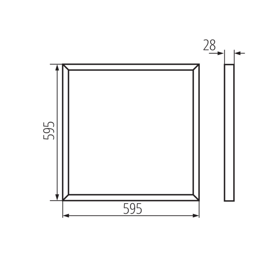 LED fäst panel BAREV LED/40W/230V 4000K 60x60 cm