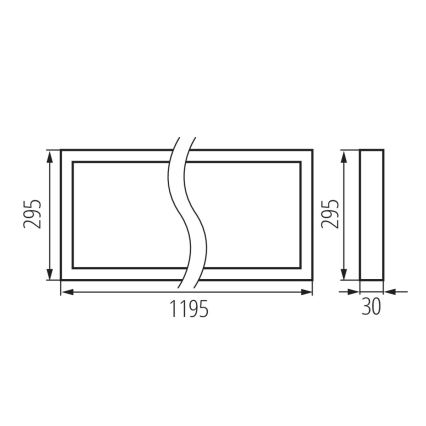 LED fäst panel BAREV LED/40W/230V 4000K 120x30 cm
