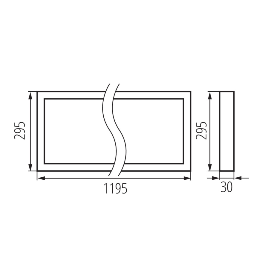 LED fäst panel BAREV LED/40W/230V 4000K 120x30 cm