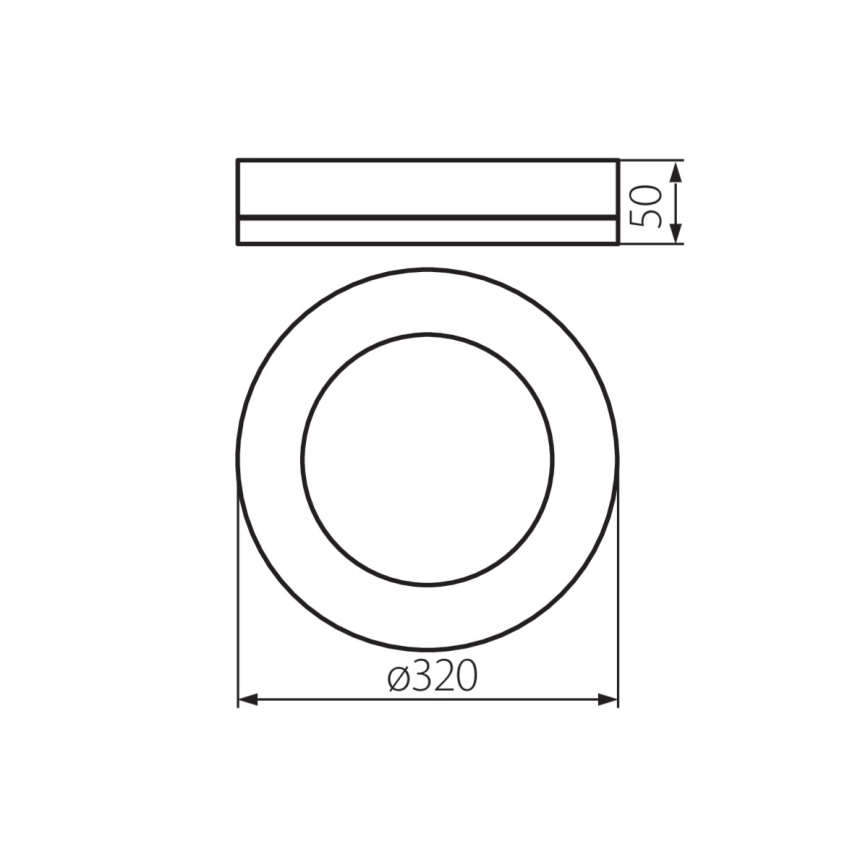 LED taklampa för utomhusbruk TURA LED/24W/230V 4000K IP54 svart