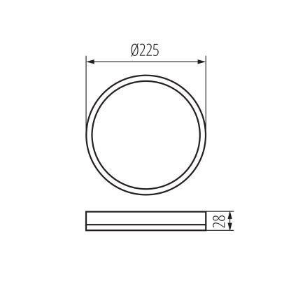 LED taklampa för badrum AZPO LED/11,8W/230V diameter 22,5 cm IP54 vit