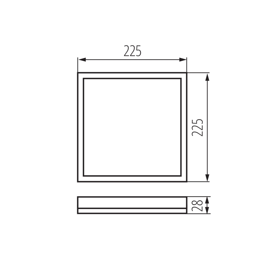 LED taklampa för badrum AZPO LED/12,3W/230V IP54 svart