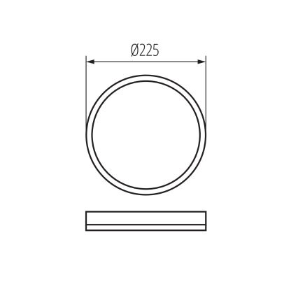 LED-taklampa AZPO LED/11,8 W/230 V 3000/4000/6000 K Ø 22,5 cm IP54 vit