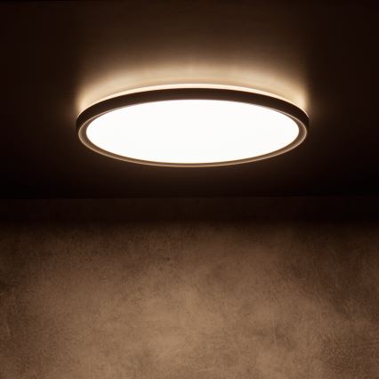 LED-taklampa AZPO, 22 W, 230 V, 3000/4000/6000 K, Ø 42 cm, IP54, svart