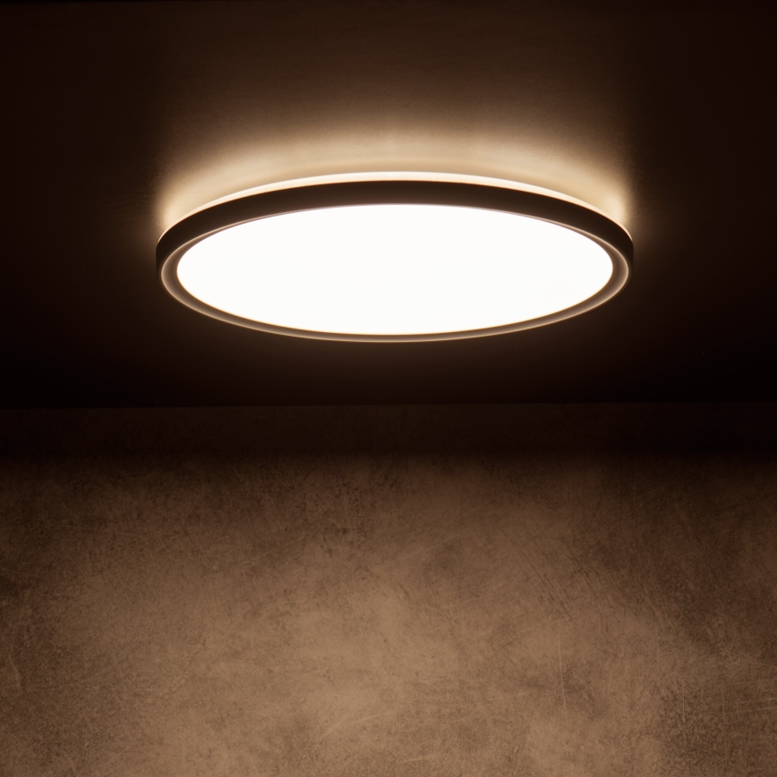 LED-taklampa AZPO, 22 W, 230 V, 3000/4000/6000 K, Ø 42 cm, IP54, svart