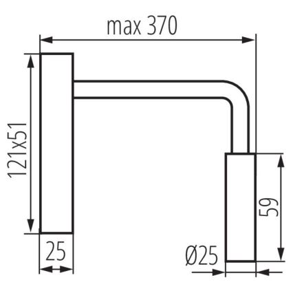 LED vägglampa TONIL LED/2,7W/230V svart