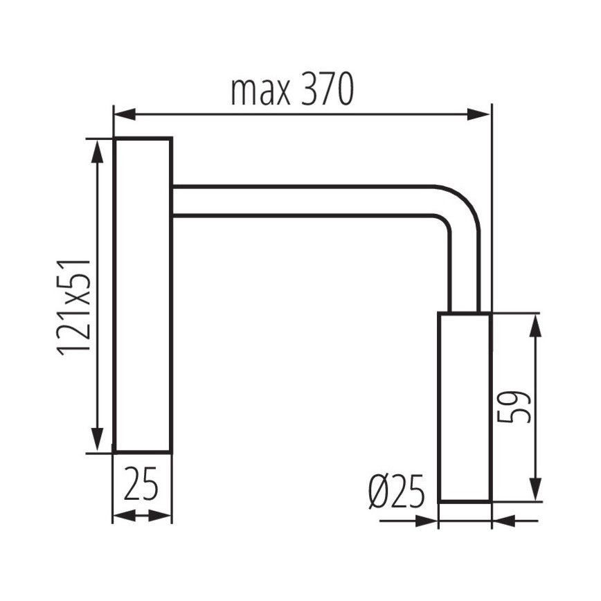 LED vägglampa TONIL LED/2,7W/230V svart