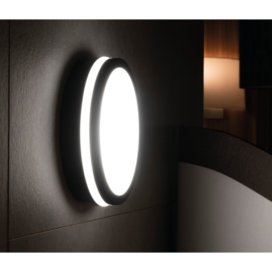 Utomhus LED lampa med sensor  BENO LED/18W/230V 4000K antracit  IP54