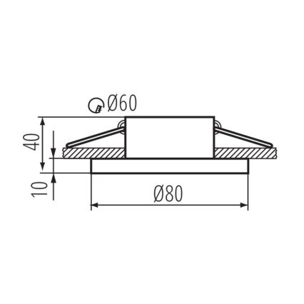 Badrum infälld Belysning FLINI 10W IP44 svart