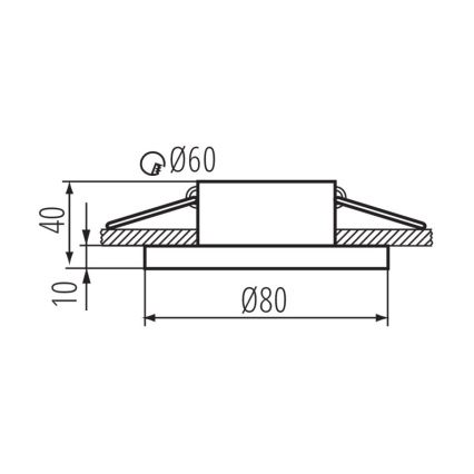 Badrum infälld Belysning FLINI 10W IP44 vit