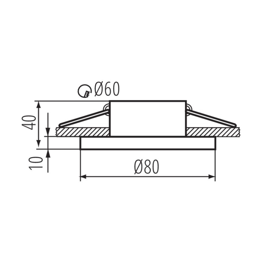Badrum infälld Belysning FLINI 10W IP44 vit