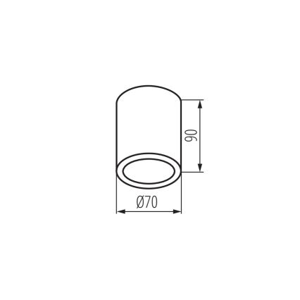 Kanlux 33361 - Spotlight för utomhusbruk AQILO 1xGU10/7W/230V IP65 svart