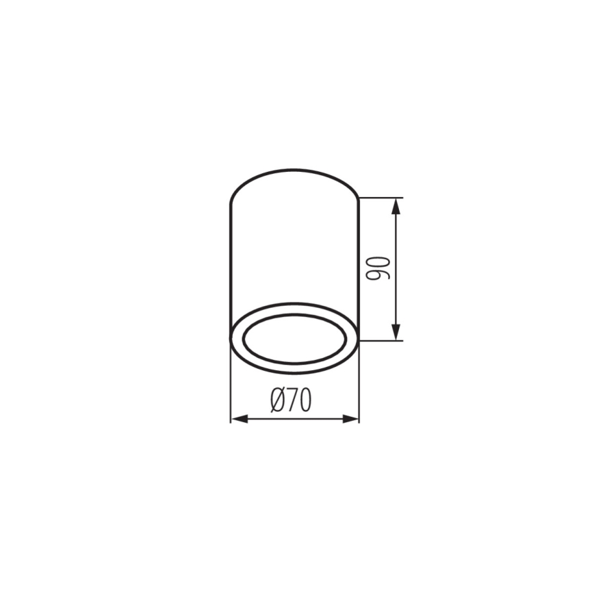 Kanlux 33361 - Spotlight för utomhusbruk AQILO 1xGU10/7W/230V IP65 svart