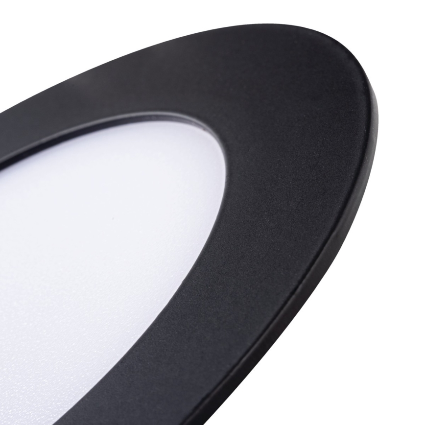 LED badrum upphängd taklampa  ROUNDA LED/6W/230V IP44 svart  diameter  12 cm