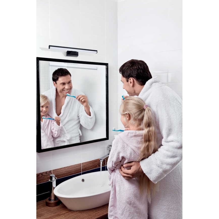 LED Belysning för badrumsspegel ASTIM LED/8W/230V IP44 svart