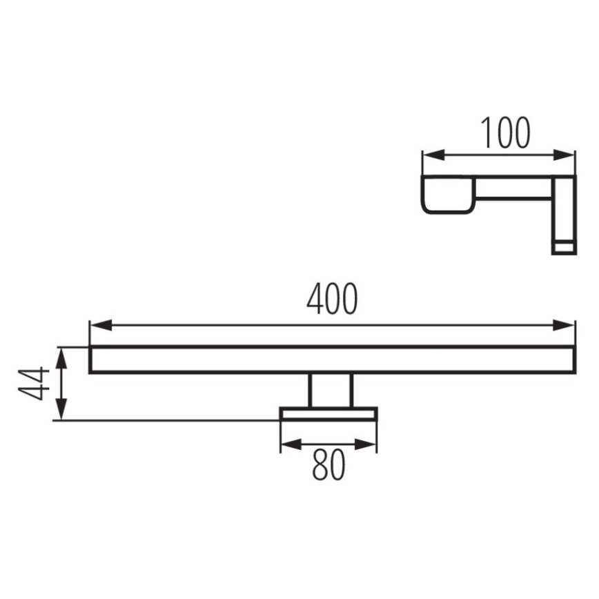 LED Belysning för badrumsspegel ASTIM LED/8W/230V IP44 svart
