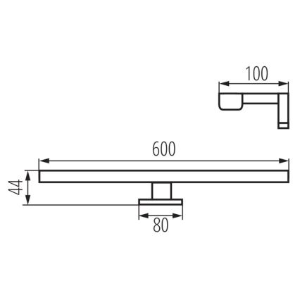 Badrumsspegel med LED-belysning ASTIM LED/12W/230V IP44 vit