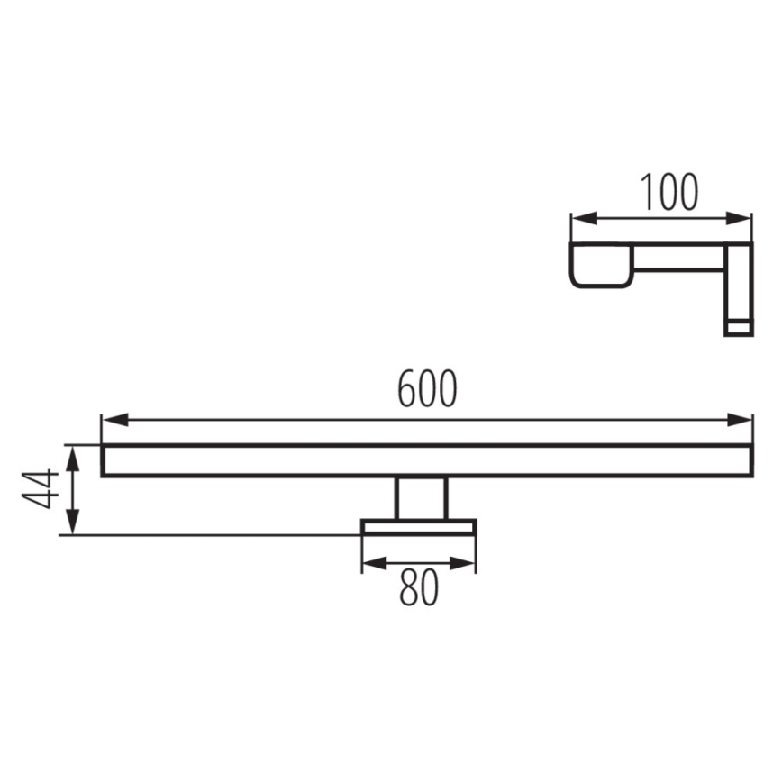 LED Belysning för badrumsspegel ASTIM LED/12W/230V IP44 krom