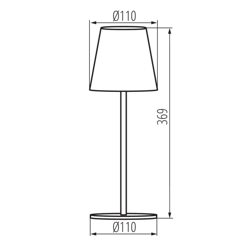 LED Ljusreglerad uppladdningsbar bordslampa INITA LED/1,2W/1800 mAh IP54 svart