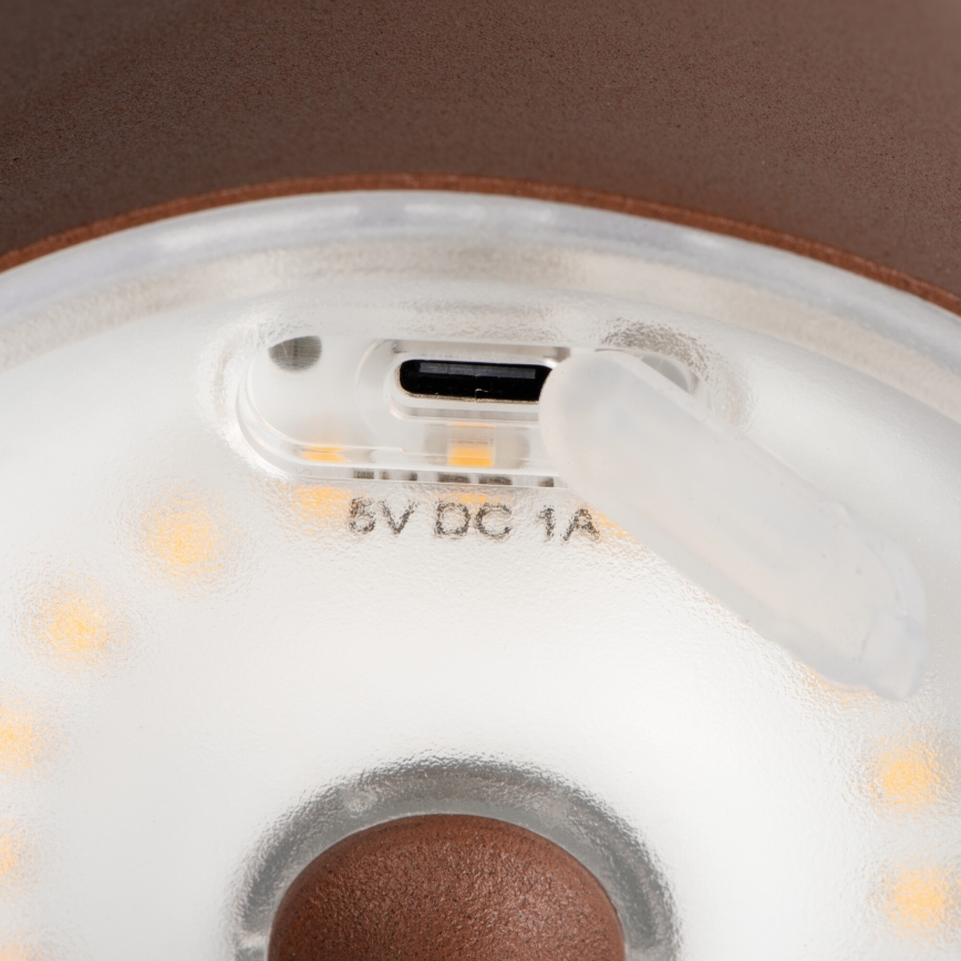 LED Ljusreglerad uppladdningsbar bordslampa INITA LED/1,2W/1800 mAh IP54 brun