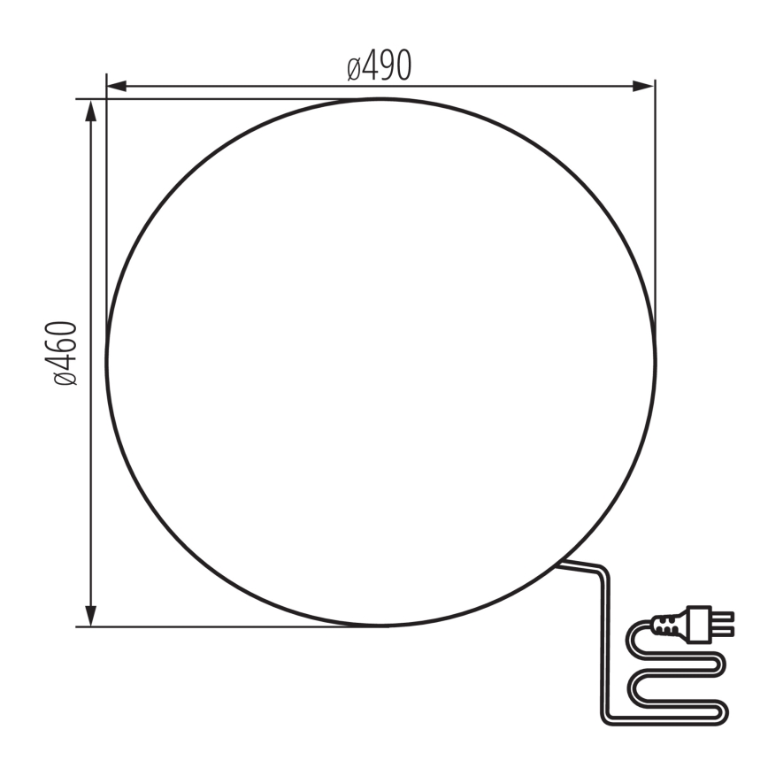 Utomhuslampa STONO 1xE27/25W/230V diameter 49 cm IP65