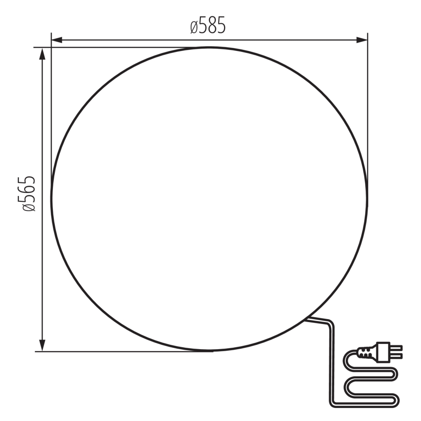Utomhuslampa STONO 1xE27/25W/230V diameter 58,5 cm IP65